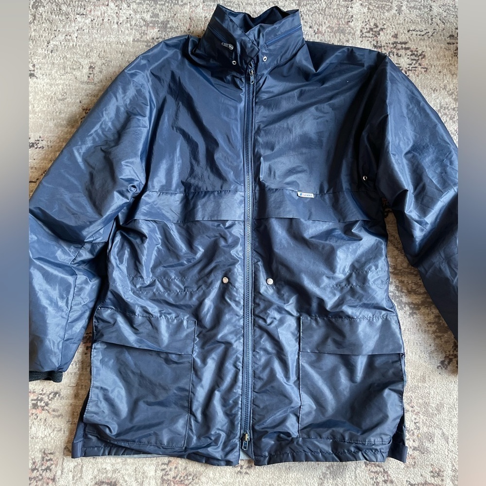 K Way Blue Waterproof Coat Medium